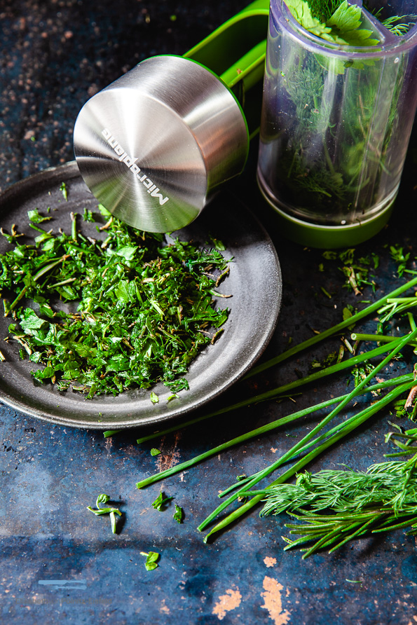 Kräuter, Microplane, Kräuterschenider